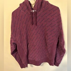 Womens Champion Burgundy Hoodie with Logo Accents, size large, GUC